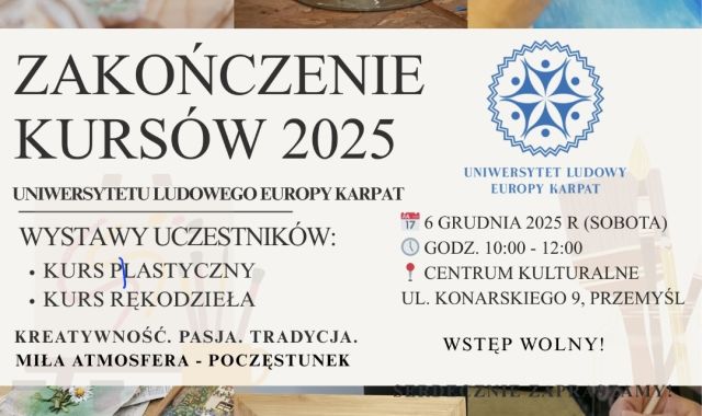 Zapraszamy na wystawę prac uczestników kursu plastycznego oraz kursu rękodzieła.
