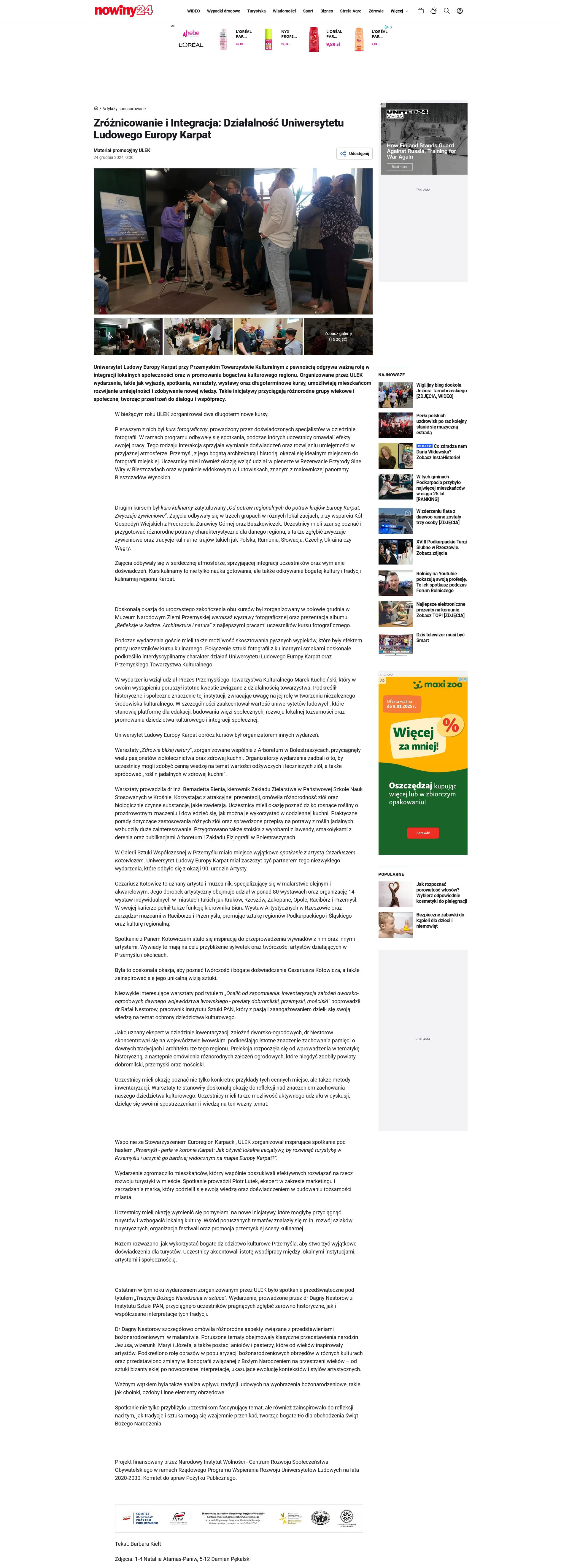 Screenshot 2024-12-30 at 07-50-41 Zróżnicowanie i Integracja Działalność Uniwersytetu Ludowego Europy Karpat Nowiny.jpg